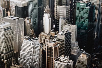 Aerial view of buildings in city