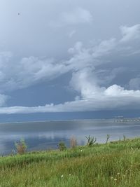 Scenic view of sea against sky