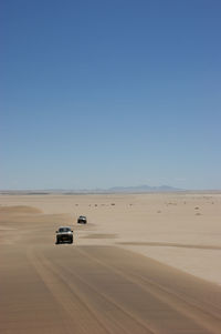 View of train against clear sky