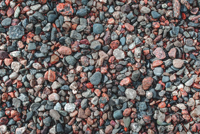 High angle view of stones