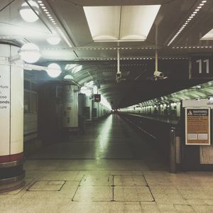 Interior of subway station