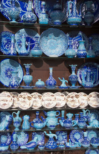 Full frame shot of blue candies