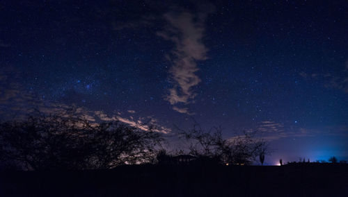 Low angle view of sky at night