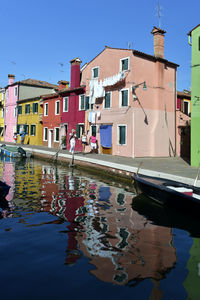 Reflection of buildings in water