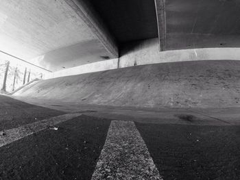 Empty road in tunnel