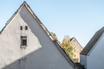 Shadow on exterior of house against sky