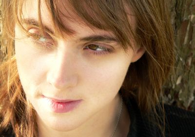 Close-up portrait of young woman