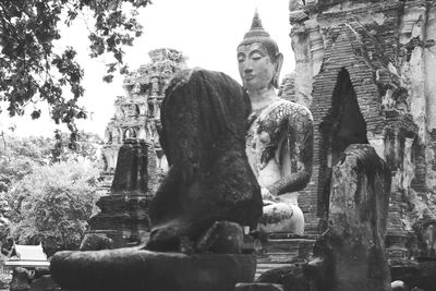 Buddha statue at old ruin temple