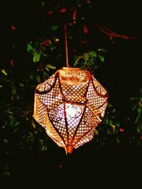 Close-up of illuminated lamp