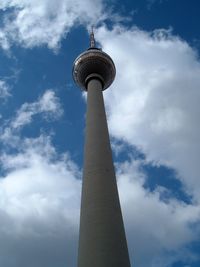 Low angle view of tower against sky