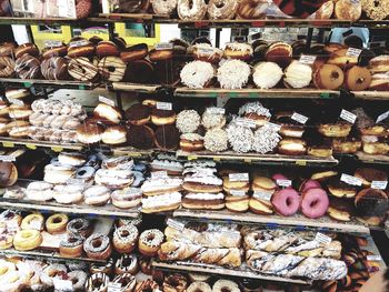 Full frame shot of food for sale in store