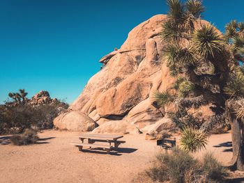 Scenic view of desert against clear sky