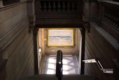 Low angle view of window in building