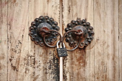 Close-up of door knocker