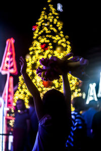 Rear view of people at music concert