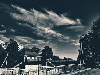 View of buildings against cloudy sky