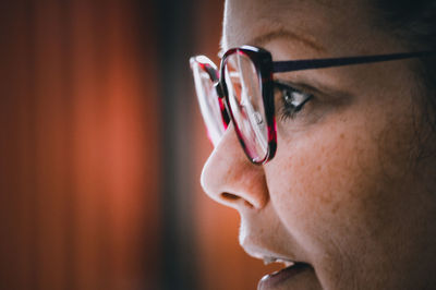 Close-up portrait of woman