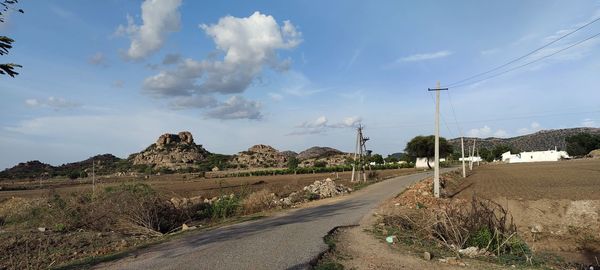 Panoramic view of road against sky