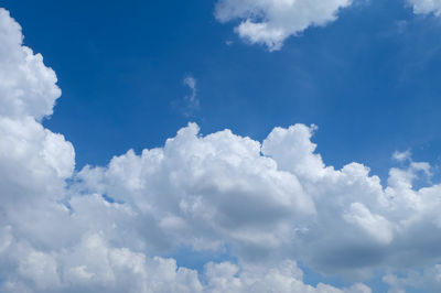 White cloud and beautiful  with blue sky background.