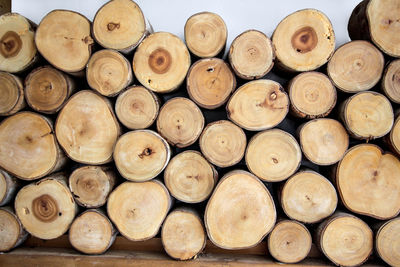 Full frame shot of logs