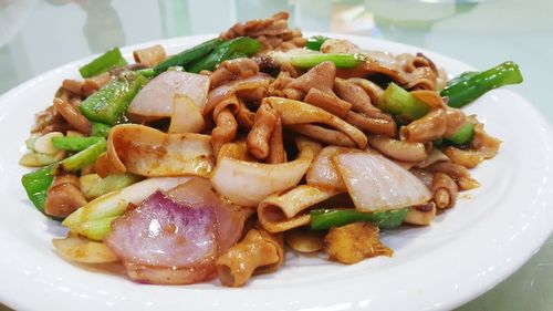Close-up of food in plate