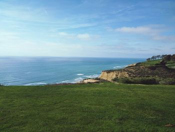 Scenic view of sea against sky
