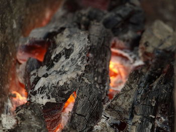 Close-up of bonfire