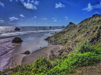 Scenic view of sea against sky