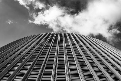 Low angle view of modern building against sky