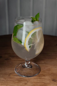 Close-up of drink on table