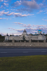 View of temple against cloudy sky