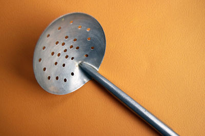 High angle view of cookies on table