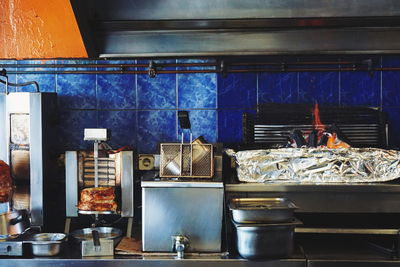 Close-up of commercial kitchen