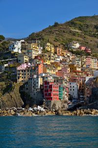 View of town with houses in background