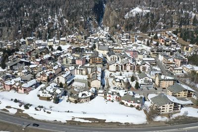 High angle view of townscape