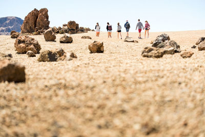 Group of people on rocks
