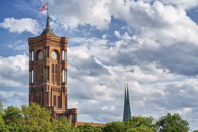 Low angle view of church against sky