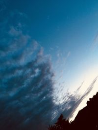 Low angle view of cloudy sky