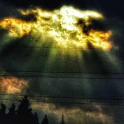 Low angle view of storm clouds in sky