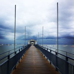 Pier over sea against sky