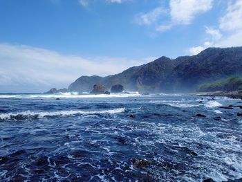 Scenic view of sea against sky