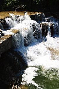 Stream flowing through rocks