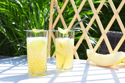 Close-up of drink on table