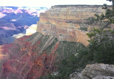 Scenic view of rocky mountains