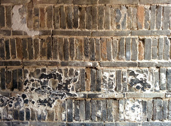 Full frame shot of weathered patterned wall