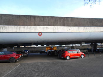 Cars on road in city