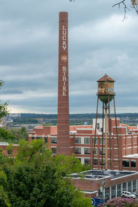 View of buildings against cloudy sky