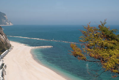 High angle view of sea against sky