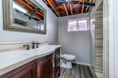 Interior of bathroom at home