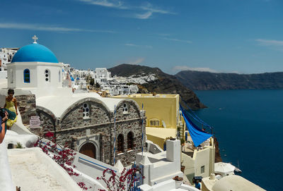 Panoramic view of church against blue sky